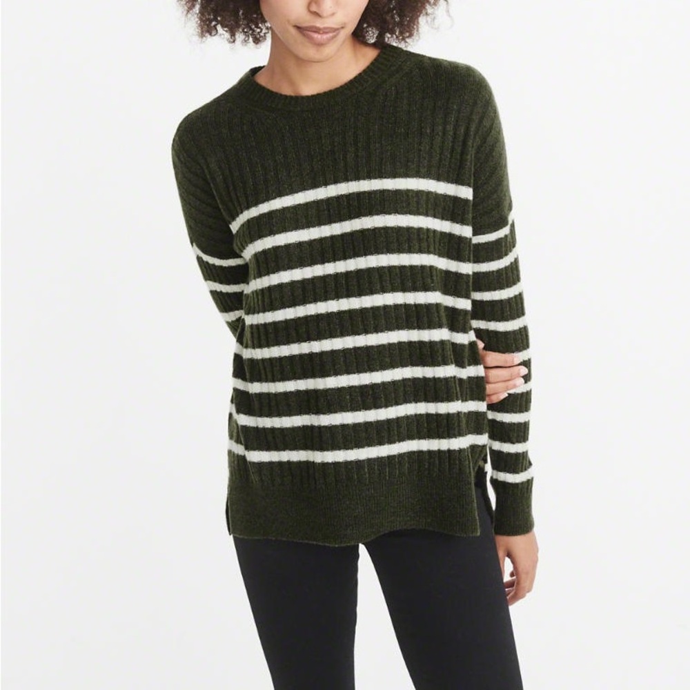 Striped Women's Sweater - Black and White